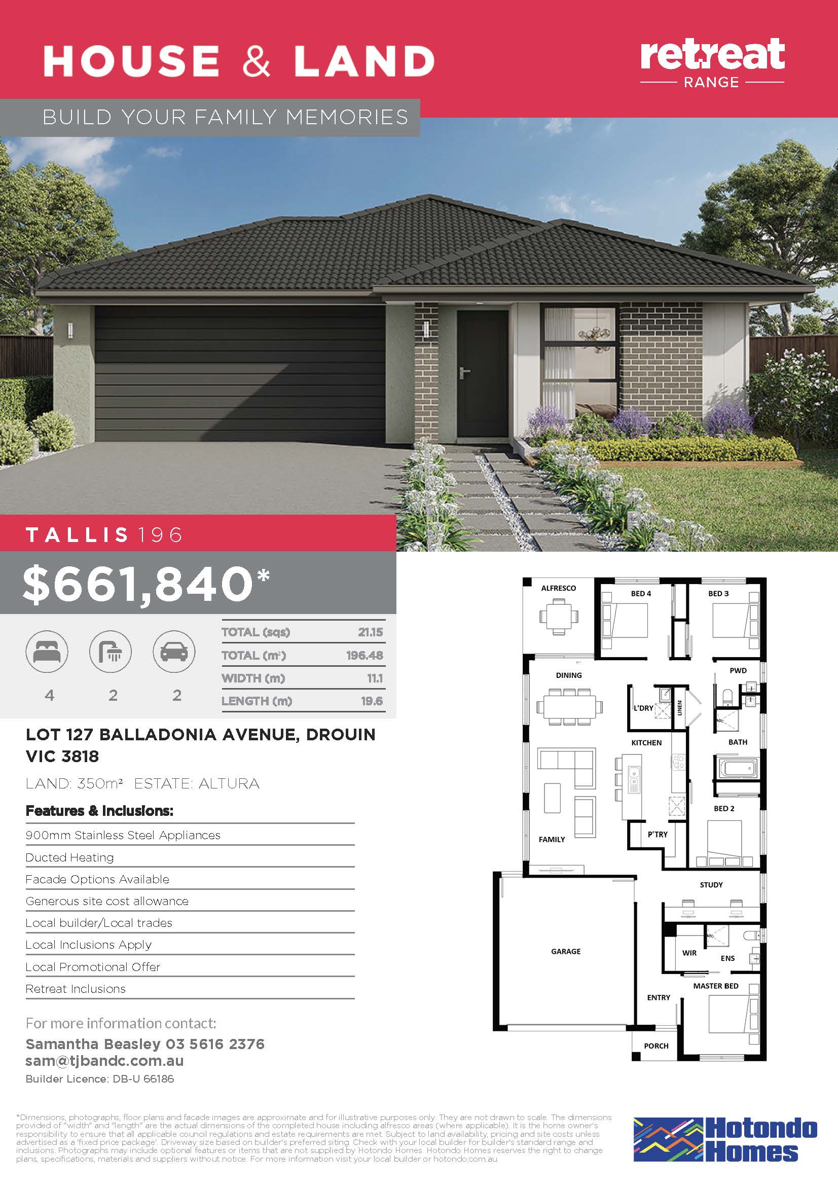 HouseLand-Brochure-TALLIS196-LOT 127 BALLADONIA AVENUE