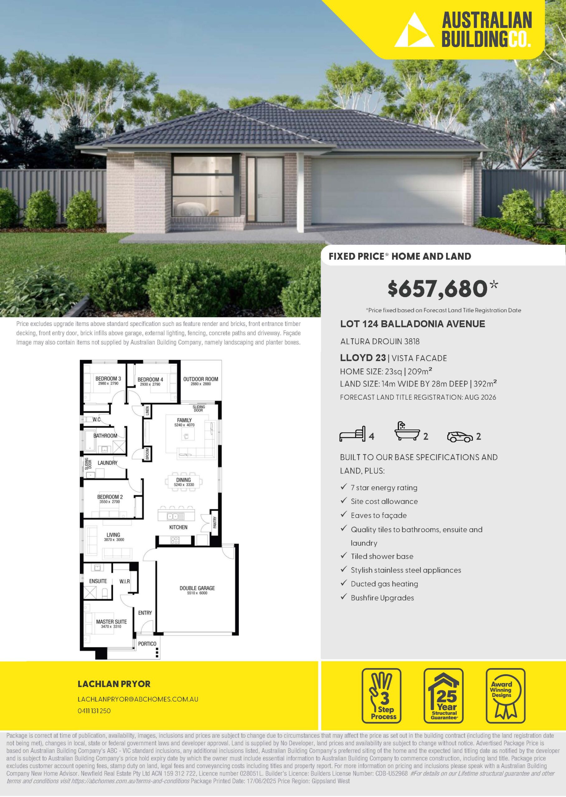 Flyer - Lot 124 Altura Lloyd 23 Vista