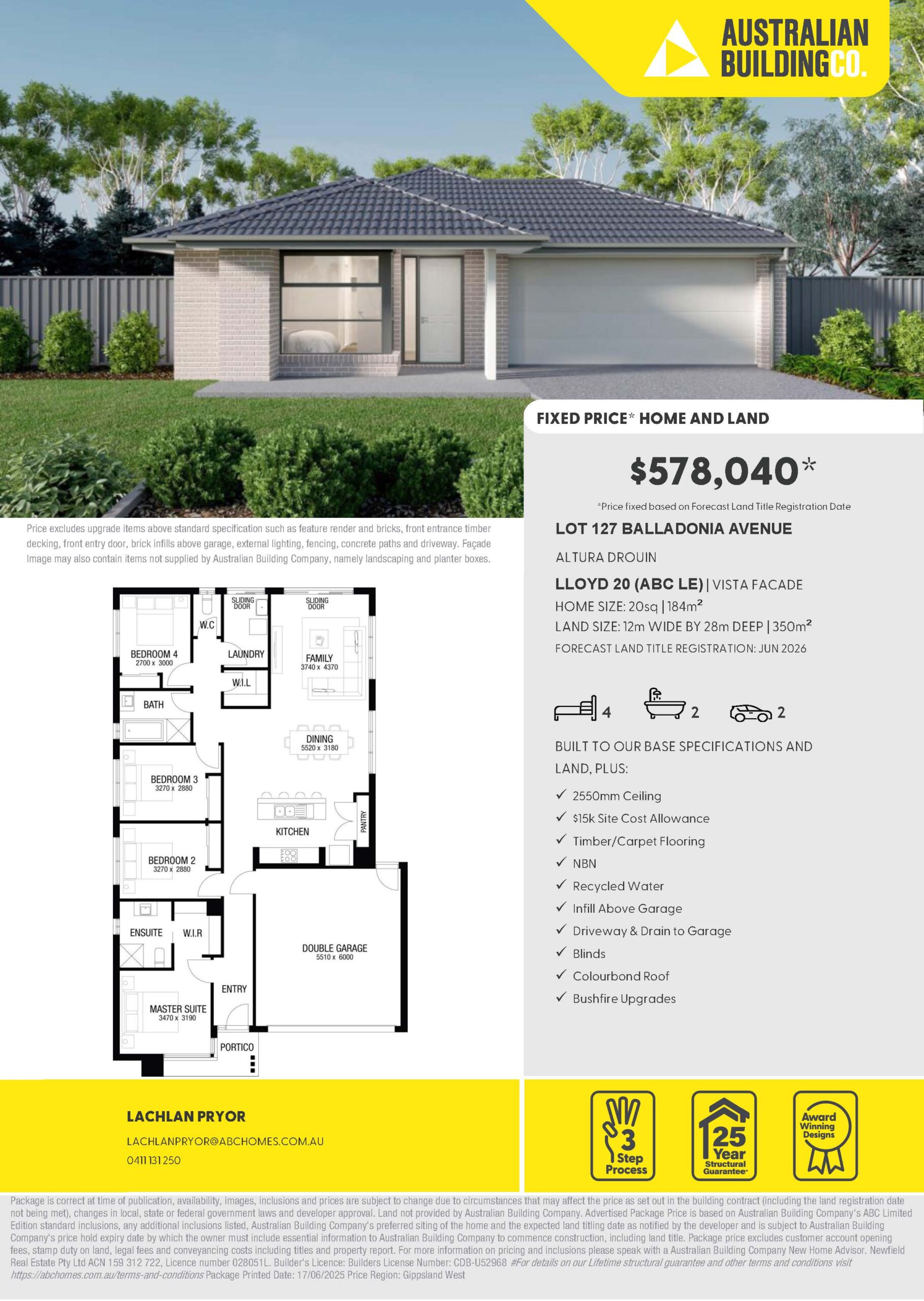 Flyer - lot 127 Altura Lloyd 20 LE Vista