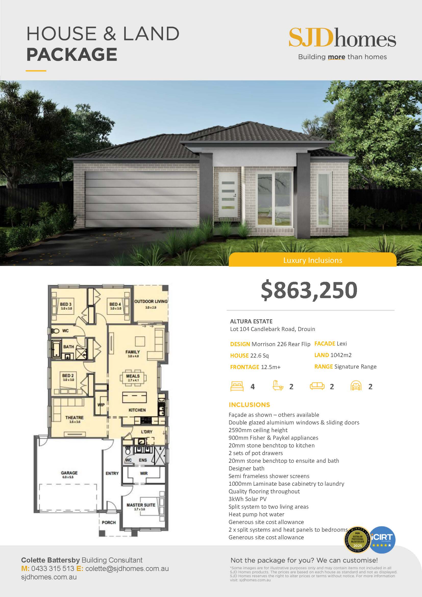 Lot 104 Candlebark Road_Morrison 226 Rear Flip